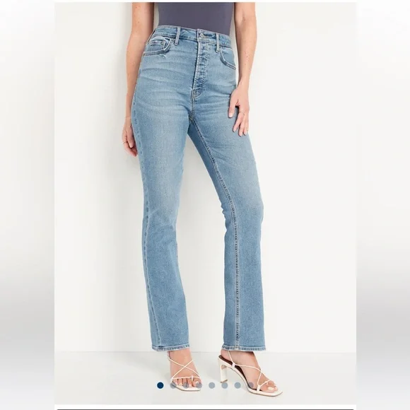 Extra High Waisted Kicker Boot Cut Jean - Picture 1 of 6